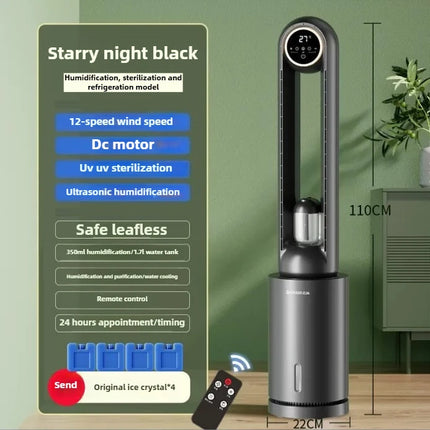Ventilatore senza lama Ventilatore per aria condizionata Ventola di raffreddamento ad acqua Umidificazione e refrigerazione Ventilatore a torre d'acqua verticale Condizionatore d'aria