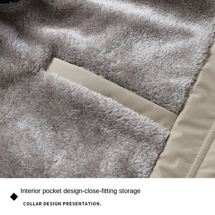 Plus Size Male Waterproof Windproof Hooded Jacket Autumn Winter New Fashion Men Casual Loose Fleece Thick Warm High Quality Coat