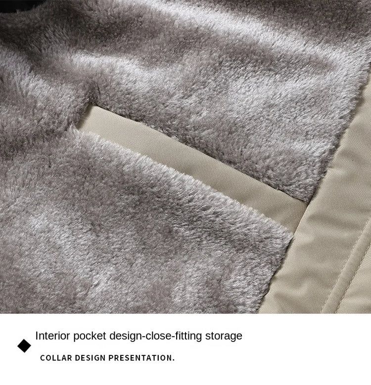 Plus Size Male Waterproof Windproof Hooded Jacket Autumn Winter New Fashion Men Casual Loose Fleece Thick Warm High Quality Coat
