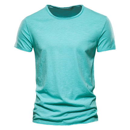 100% Cotton Men's T-shirt Casual Soft Fitness Summer Thin T-shirts Men's Home Clothes O-Neck Short Sleeve Solid T Shirt for Men