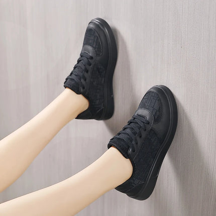 Casual Ell Toe Sneakers Low Top Spor Flats Trendy Versatile Student Leisure Rubber Outsole Summer Breathable Jogging Shoes