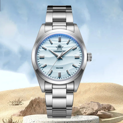 ADDIESDIVE 36mm Men Watch Without Logo AD2030 VH31 Quartz Watch 10Bar Waterproof 316L Stainless Steel Sand Dial Wristwatch New