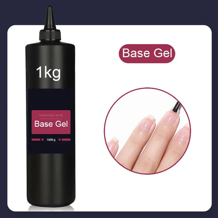 1000ML Super Shiny Top Coat Nail Art Gel Varnish Semi Permanent Soak Off No Wipe UV Gel Varnish Shining Clear Top Coat