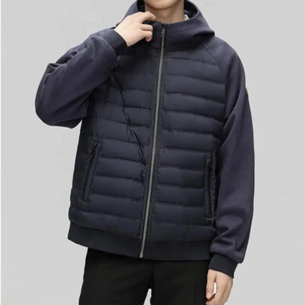 Men's Stylish Hooded Down Jacket 90% Goose Down Short Youth Coat High Quality Fashion Autumn Winter Regular Fit