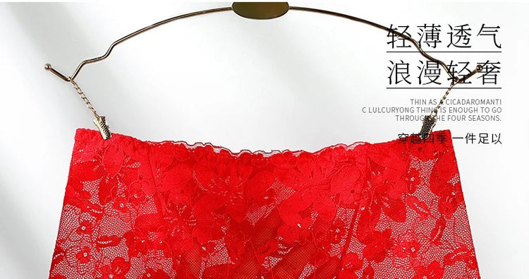 Transparent Lace Briefs Women Panties Girls Summer Underpants Plus Size Underwear Solid Color Sexy Lingerie XXL