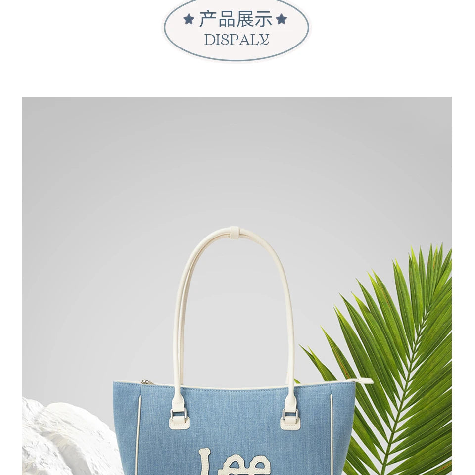 LEE Women Crossbody Shoulder Bag Double-strand Arched Handle Design Daily Travel Shopping Bag Stylish College Student Tote Bag