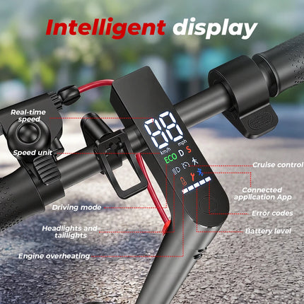 IScooter i9Max 10in Scooter elettrico Max Motor 500W Scooter a doppio assorbimento degli urti per Scooter per pneumatici a nido d'ape per adulti 35 KM/H 10Ah