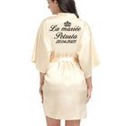 Logo personalizzato Data di matrimonio Nome Accappatoio Abito da sposa in seta sintetica Sposa Damigella d'onore Abiti da sposa Donna Bachelorette Preparewear platinumshop