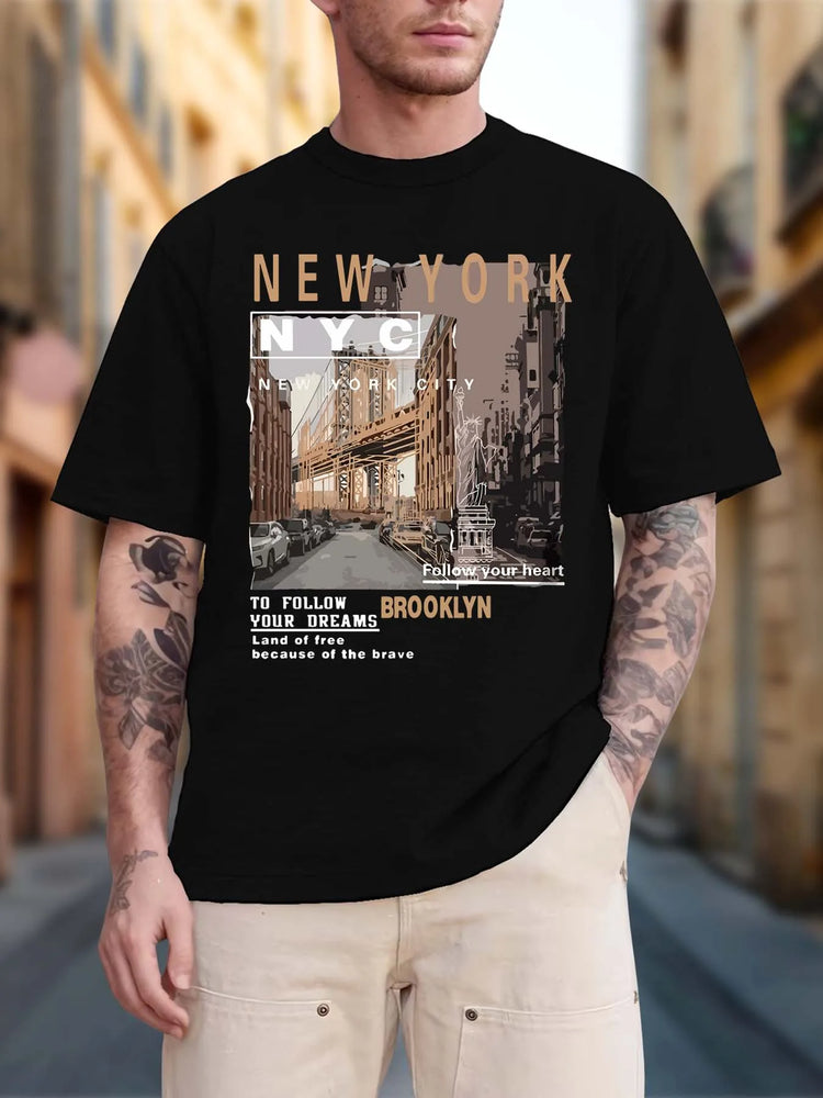 T-shirt estiva da uomo a maniche corte con motivo stampato, stile unisex, adatta per feste in casa come regalo