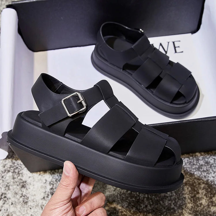 AIYUQI Sandali da Donna con Punta Chiusa, Nuovi Sandali Romani Estivi 2026, Scarpe da Donna Intrecci