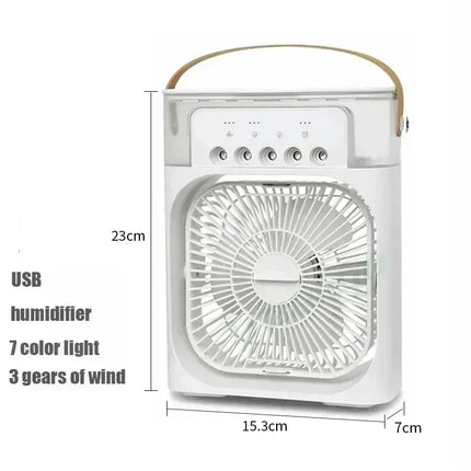 Nuovo Ventilatore 3 in 1 con Condizionatore d'Aria, Mini Raffrescatore Domestico, Luce Notturna LED, Umidificatore Portatile, Ventilatore Regolabile per Ufficio e Casa