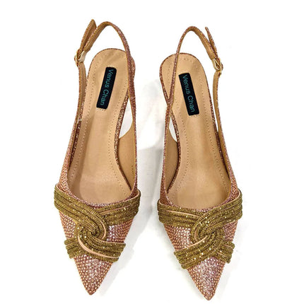 Temperamento Nuove scarpe da donna Scarpe da sposa Scarpe eleganti da donna Scarpe da festa da donna eleganti italiane in pelle con strass