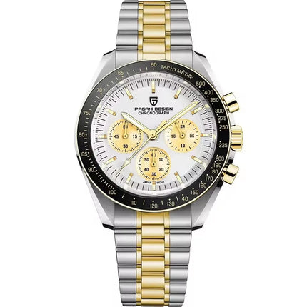 PAGANI DESIGN 500 Orologio da Uomo di Lusso con Cronografo Sportivo, Quadrante Tondo, Vetro Zaffiro AR, Movimento Giapponese, Acciaio 316L, Luminoso platinumshop