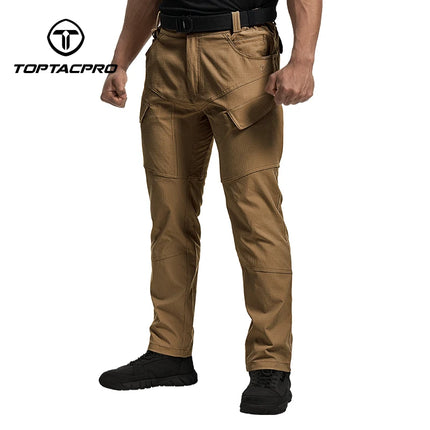 TOPTACPRO Men's Flex Ripstop Water-Resistant Lightweight Stretch Cargo Trousers for EDC Outdoor Work Hiking 8201
