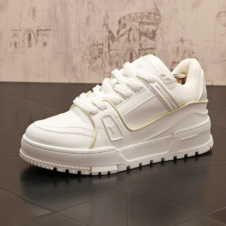 New Men White Red Breathable Pattern All Match Brand Shoes Causal Flats Loafers Sports Walking Sneakers Zapatos Hombre