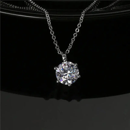 Nuova Collana in Argento Sterling 925 con Pendente in Zirconia 5A, Gioiello Raffinato per Donna, Ideale per Matrimoni, Feste e Occasioni Eleganti PlatiNum
