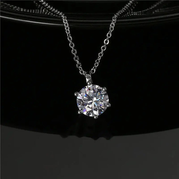 Nuova Collana in Argento Sterling 925 con Pendente in Zirconia 5A, Gioiello Raffinato per Donna, Ideale per Matrimoni, Feste e Occasioni Eleganti PlatiNum