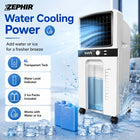 Raffrescatore d'Aria Portatile 6L 65W, Condizionatore Evaporativo a 3 Velocità con Ventola di Raffreddamento ad Acqua e Ruote per Casa, Camera da Letto, Ufficio