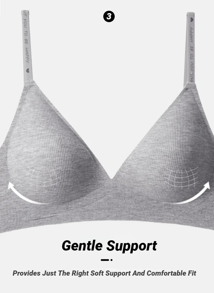 Women Sexy Seamless Bras Deep V Neck Bralette Lingerie Letter Strap Tops Push Up Underwear Wireless Brassiere For Female Bra