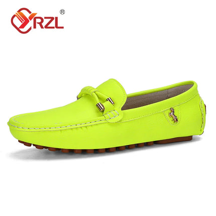 YRZL Mocassini da uomo Scarpe in pelle fatte a mano Scarpe da guida casual Scarpe slip-on Mocassini comodi di lusso Scarpe da uomo Taglie forti 37-48