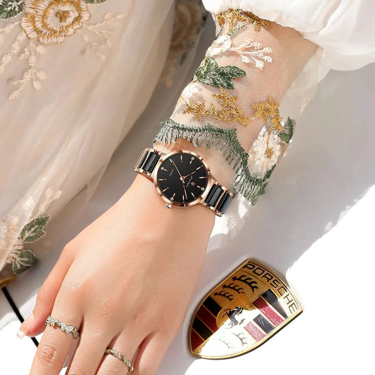 Orologio di lusso POEDAGAR Top Diamond per donna, orologio al quarzo da donna di alta qualità, impermeabile, in acciaio inossidabile, con scatola. platinumshop