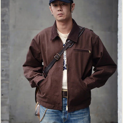 Classic Detroit Jacket J01 American Vintage Workwear Spring/Fall 100% Cotton Canvas Jacket J97 Loose-Fit Lightweight Coat