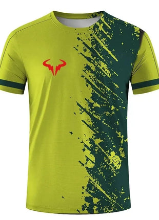 Série de badminton et de tennis T-shirt col rond à manches courtes pour sports extrêmes en plein air homme et femme imprimé 3D