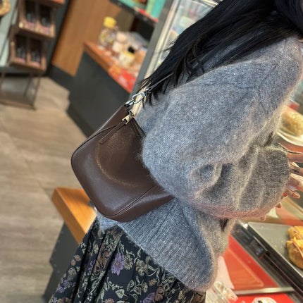 Nuova borsa in vera pelle, versatile borsa a tracolla piccola in pelle di vacchetta di alta qualità per donna