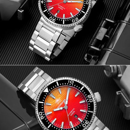 ADDIESDIVE 1000m Waterproof Diver Watches Sapphire Glass Automatic Mechanical Watches Super Luminous AD2526 Gradient Wristwatch