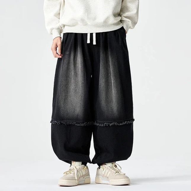 Pantaloni in denim Uomo Autunno Casual High Street Pantaloni dritti a gamba larga Uomo Hip Hop Harajuku Jeans Uomo Pantaloni oversize Taglie forti 5XL
