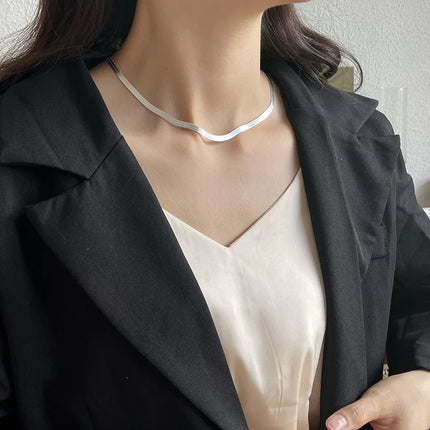 Set di collane con bracciale a catena in argento sterling 925 da 4 mm per donna uomo set di gioielli da sposa per feste di moda regali platinumshop