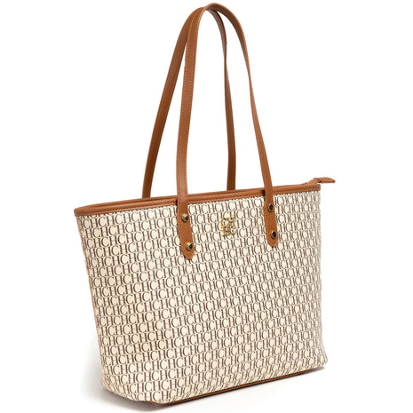 CH 2026 New Embossed Tote Bag Set 2Pcs Large Capacity Shoulder Bag with Pouch Luxury Designer Handbag for Women PlatiNum