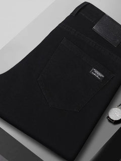 Men's New Stretch Straight Jeans Business Versatile Trendy Youth Casual Regular Long Pants for Spring Autumn Male Denim Trousers