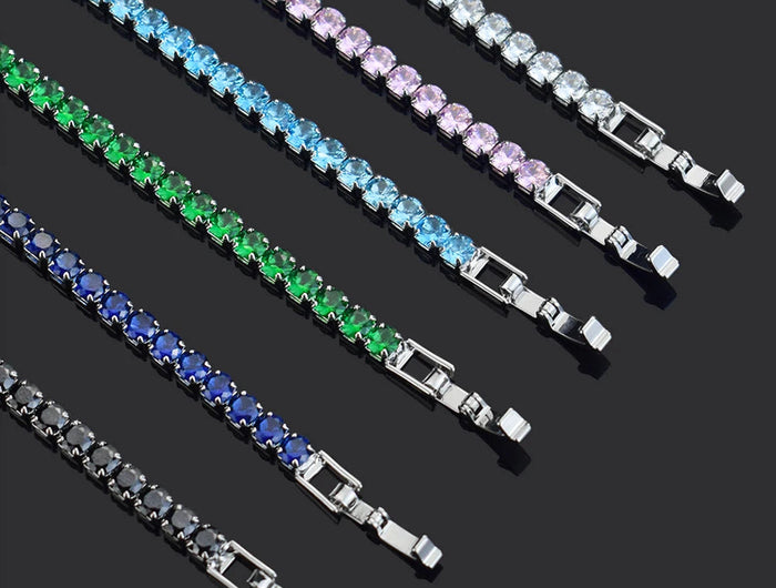 4mm Micro-inlaid Zircon Tennis Bracelet for Women 2025 New Men Bracelet Homme Jewelry Accessories Wholesale PlatiNum