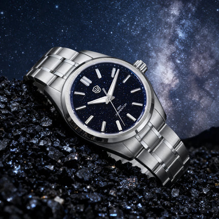 Watchdives WD0003C Ice Crack Dial 38mm Men Watch VH31 Sweep Seconds Quartz Movement Sapphire Luminous 10Bar Waterproof Watches