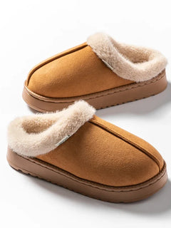 Women Fluffy Slippers for Autumn Winter Indoor EVA Thick Sole Anti-Slip Warm Unisex House Shoes
