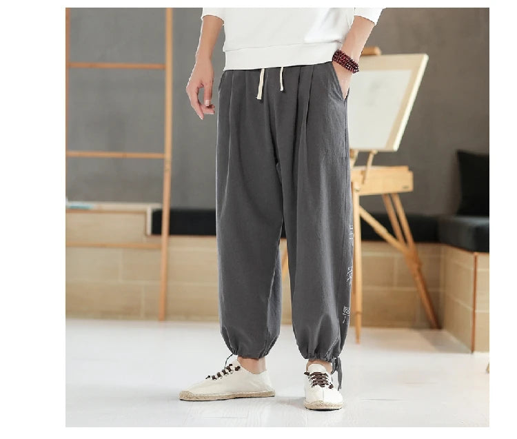 2024 autunno stile cinese pantaloni Casual alla moda moda Versatile High Street Sports Harun Pants H