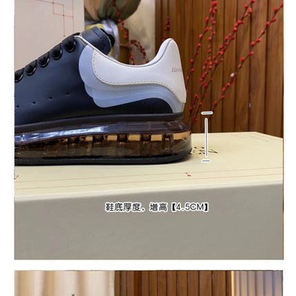 Handmade Men Casual Shoes Genuine Leather Oversize Platform Sneakers Air Cushion Trainers Man Flat Loafers Daily Office Footwear