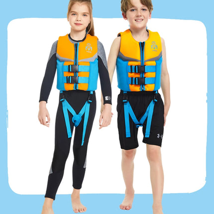 Gilet di galleggiamento per bambini, giubbotto di salvataggio per bambini, giubbotto da nuoto per ragazzi e ragazze, ausilio per il nuoto con galleggiamento del costume da bagno