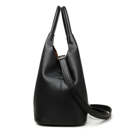 Nuove borse da donna in PU morbido casual alla moda Borse a tracolla femminili di grande capacità in tinta unita Borse tote retrò per lo shopping