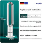 Ventilatore a Torre Senza Pale Angelo Tedesco 220V, Purificatore d'Aria e Riscaldatore 2 in 1 per Uso Domestico QDW