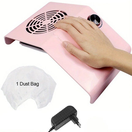 Nail Grinding Polishing Dust Collector Desktop Adjustable Speed Vacuum Device For Home Salon Nail Art Sessions