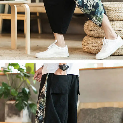 Pantaloncini Estivi da Spiaggia per Uomo, Nuova Stampa Hawaiana, Comodi Pantaloni a Tre Quarti in Cotone Traspirante, Moda Casual Maschile