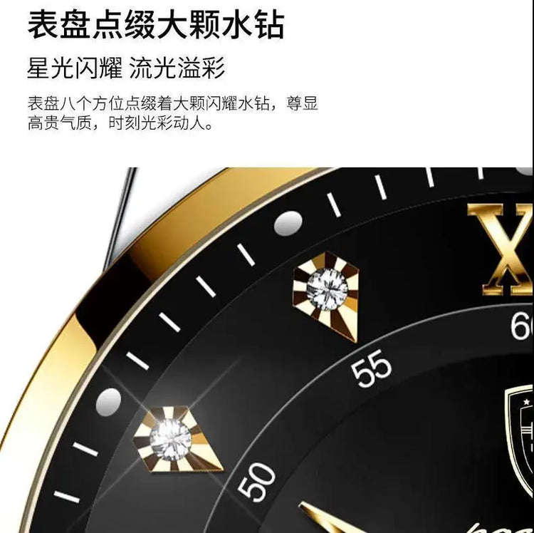 Orologio da uomo con doppio calendario, impermeabile, con luce notturna, edizione coreana, orologio alla moda, regalo di compleanno per uomo, sorpresa