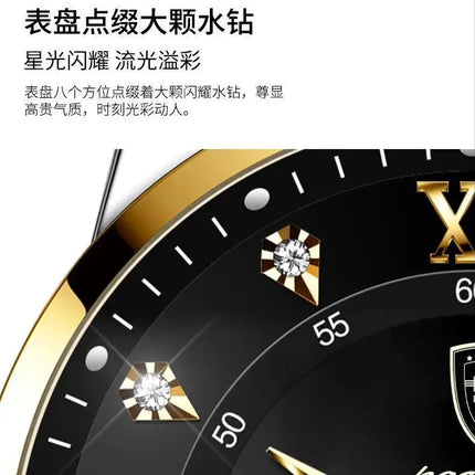 Orologio da uomo con doppio calendario, impermeabile, con luce notturna, edizione coreana, orologio alla moda, regalo di compleanno per uomo, sorpresa