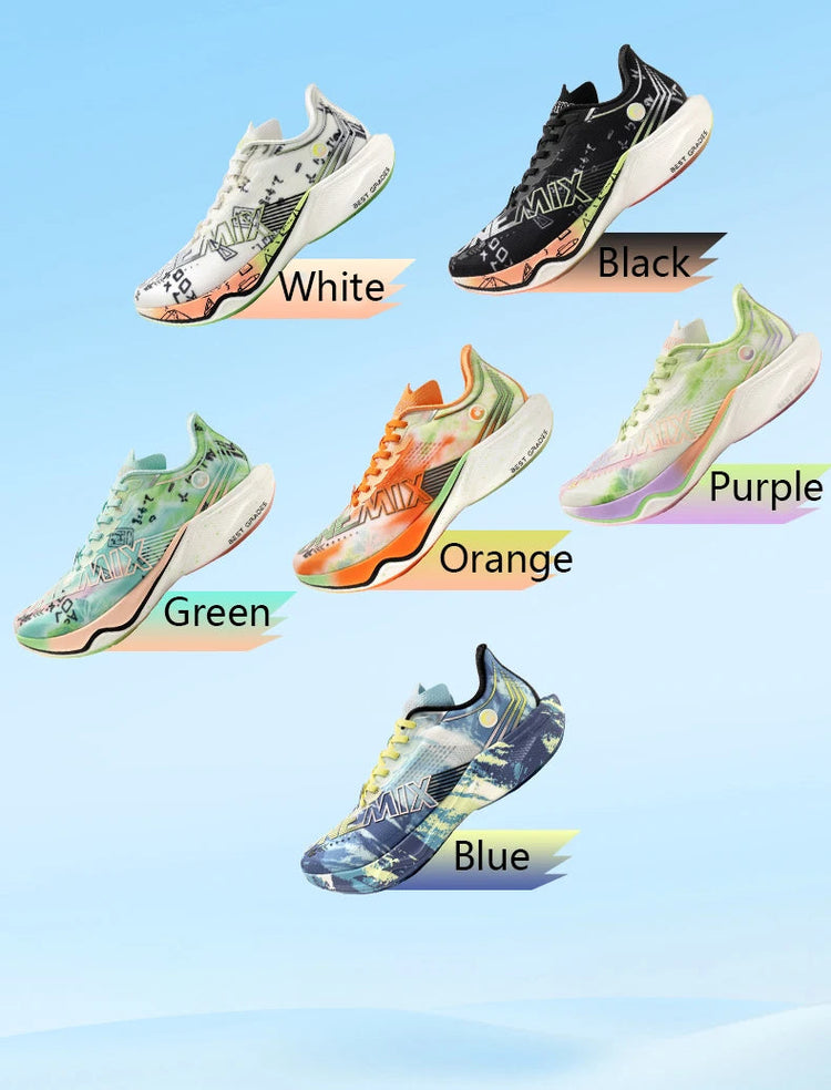 Scarpe da Corsa ONEMIX Marathon con Piastra in Carbonio, Supporto Professionale Stabile, Ammortizzazione, Ultra-leggere e Reattive per Uomo PlatiNum