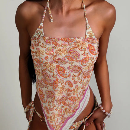 Stampa Cover up Sexy Beachwear Summer Sarong 2024 nuova sciarpa per le donne brasiliano Wrap Beachwear femminile platinumshop