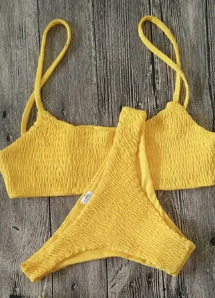 Nuova vendita calda donne sexy reggiseno imbottito push-up bikini set costume da bagno a pieghe costumi da bagno nuoto costume da bagno da spiaggia bikini set PlatiNum