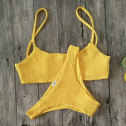 Nuova vendita calda donne sexy reggiseno imbottito push-up bikini set costume da bagno a pieghe costumi da bagno nuoto costume da bagno da spiaggia bikini set PlatiNum