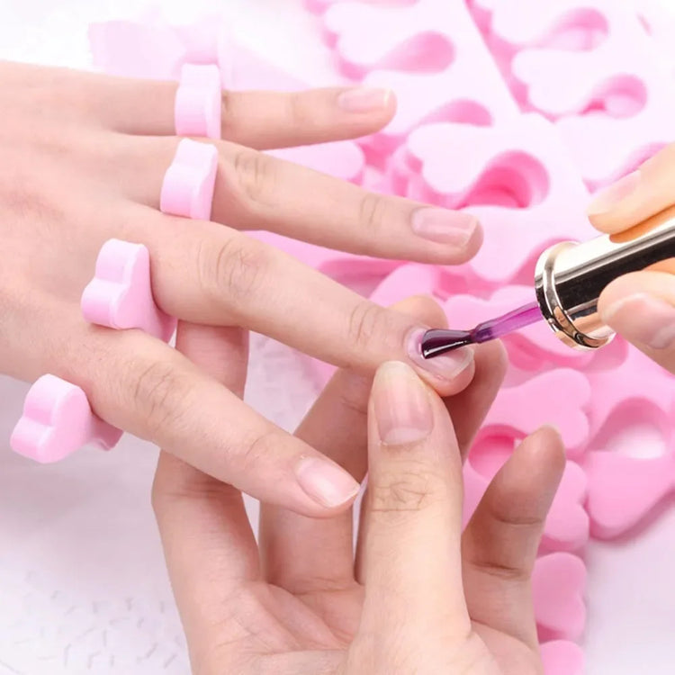 100Pcs/Pack Nail Art Finger Toe Separators Soft Heart-Shape Sponge Fingers Foot Separator Bulk Manicure Pedicure Care Tools Kits